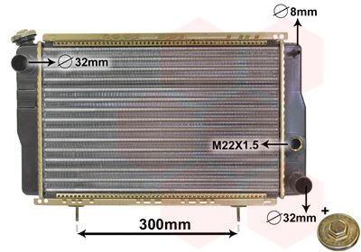 VAN WEZEL radiatorius, variklio aušinimas 43002001